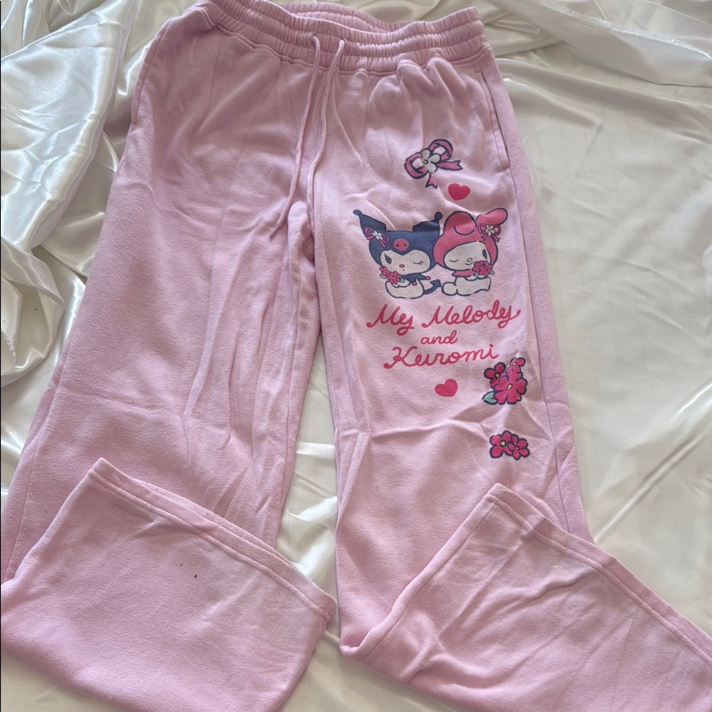 Sanrio Pink My Melody and Kuromi Sweat Pants